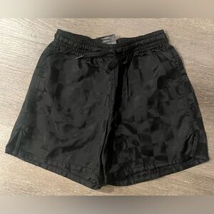 Umbro Youth Black Checkered Soccer Shorts, Sz 2XS